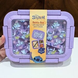 New Disney Lilo & Stitch Lunch Bento Box with Utensils